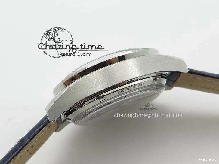 0505 DailyWear Speedmaster ’57 SS Chrono AXF Best Edition Blue Dial on Blue Leather Strap A 8279